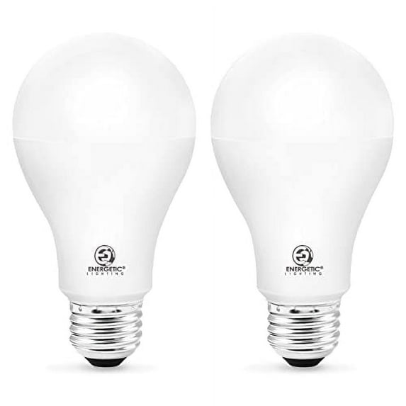 ENERGETIC A21 LED Light Bulb, Super Bright 2600 High Lumens, 150 Watts Equivalent, Daylight 5000K, E26 Base, UL Listed, 2 Pack