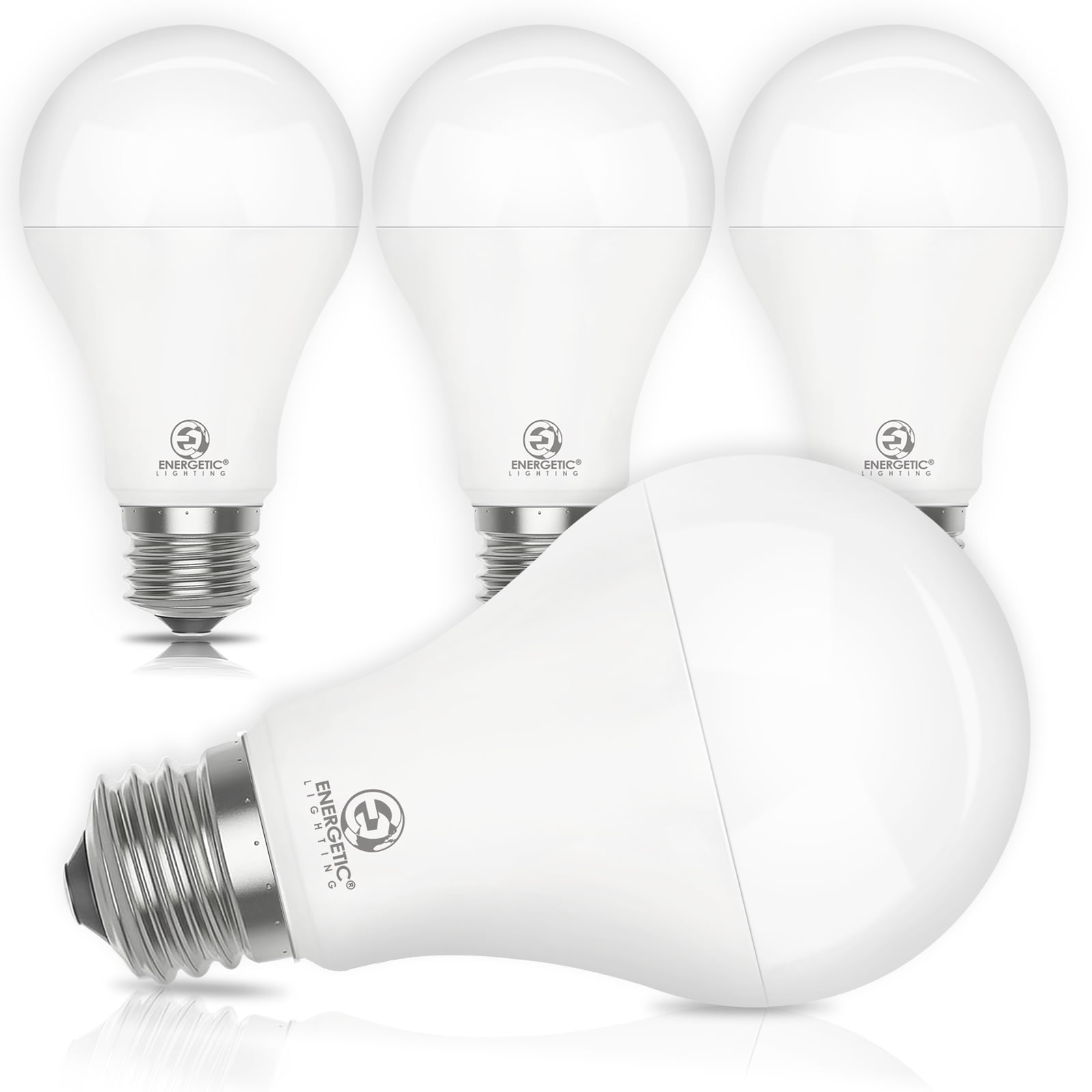 ENERGETIC Dimmable A21 LED Light Bulb,150 Watt Equivalent,2300LM,Warm White 3000K,E26 Base,Damp Rated,ETL Listed,4 Pack
