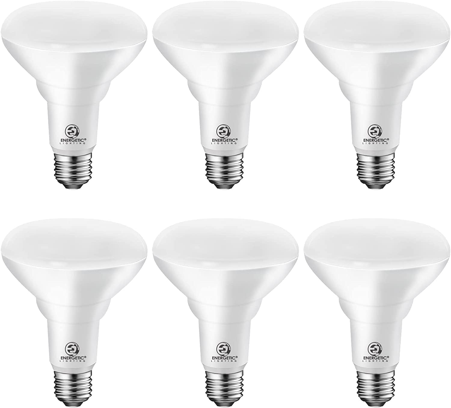 ENERGETIC Dimmable Indoor LED Recessed Light Bulbs BR30, 1500 High Lumens, 105 Watts Equivalent, Daylight 5000K, Flood Lights, UL Listed, 6 Pack