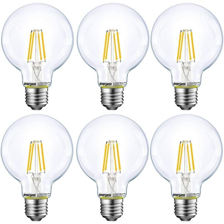 E Energetic Lighting 20190303 1 5 Watt 60 Watt Equivalent G25 LED Smart Dimmable Light Bulb Non Adjustable E26 Medium Standard Base Set of 6