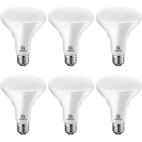ENERGETIC Dimmable Indoor LED Flood Light Bulbs BR30, 65W Equivalent, Warm White 3000K, UL Listed, 6 Pack