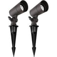 thumbnail image 1 of ENERGETIC LED Landscape Spot Lights with Connectors, 12V Low Voltage, 4W, 175LM, Outdoor Waterproof Garden Pathway Lights Wall Tree Flag Spotlights with Spike Stand, 2 Pack, 1 of 7