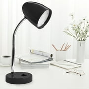 ENERGETIC LED Light Desk Lamp, 3.5W 4000K Study Lamps with Flexible Goose Neck for Bedroom and Office, Black