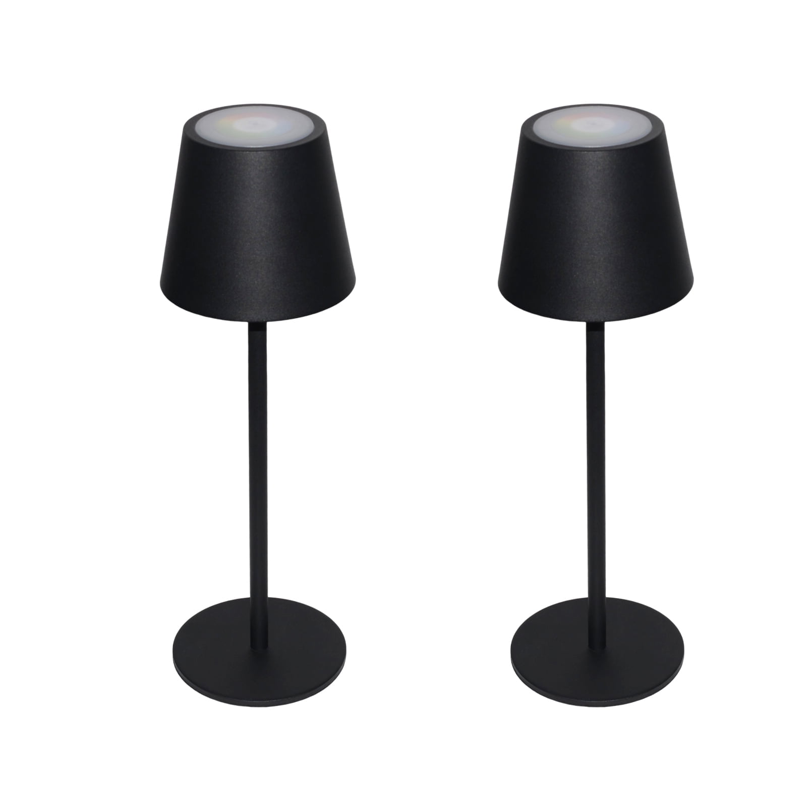 ENERGETIC LED Rechargeable Touch Table Lamp for Indoor and Outdoor, Warm White+RGB Dimmable, 2 Pack