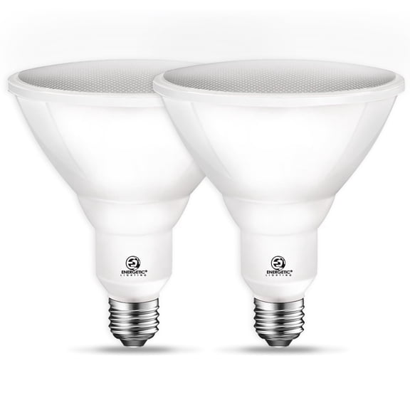 ENERGETIC Outdoor PAR38 LED Flood Light Bulb, Wet Rated, 90W Equivalent (11W),900 Lumens, Warm White 3000K, Non-Dimmable, E26 Base, ETL Listed, 2 Pack