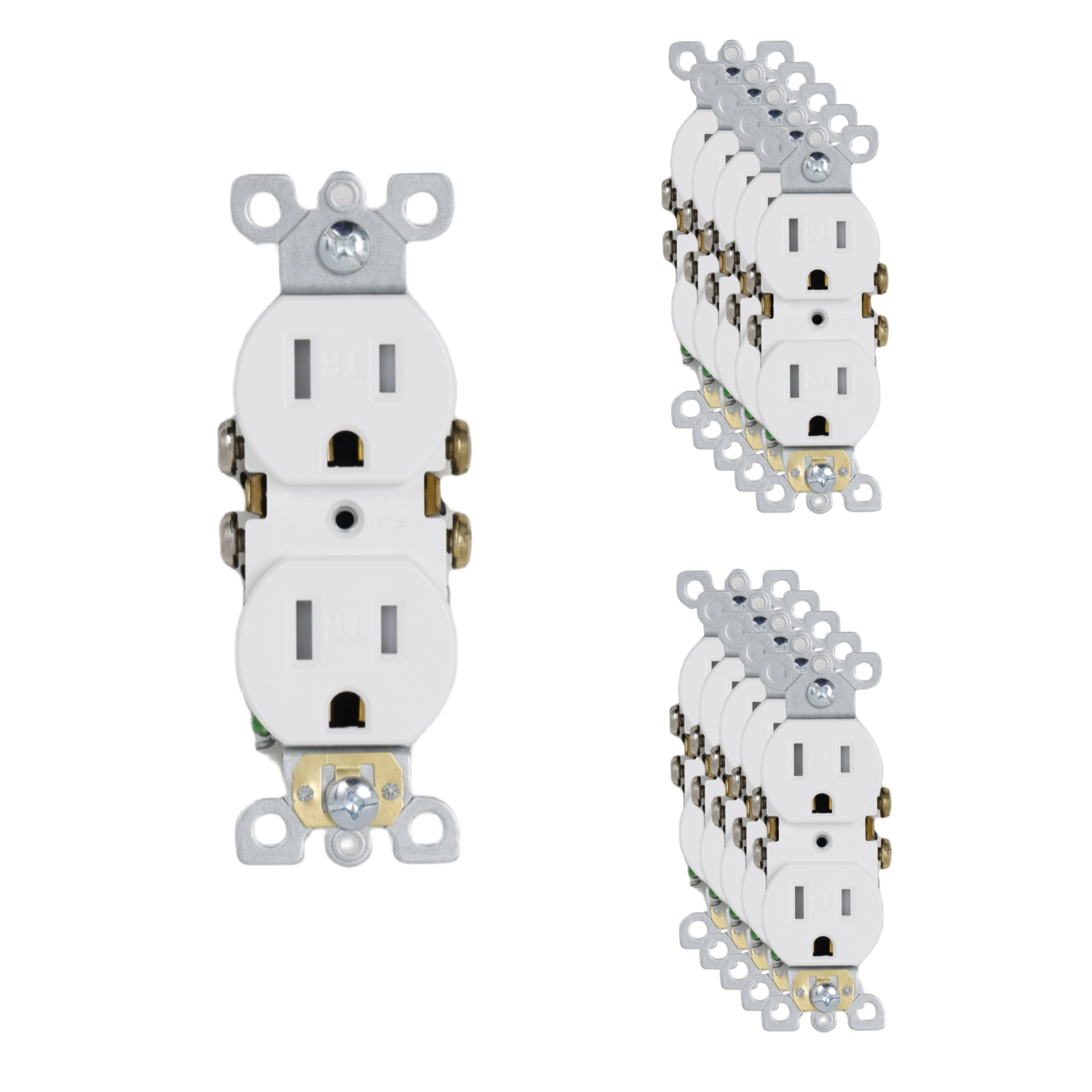 ENERGETIC Standard PC Duplex Outlet Receptacle, Tamper Resistant, 15A ...