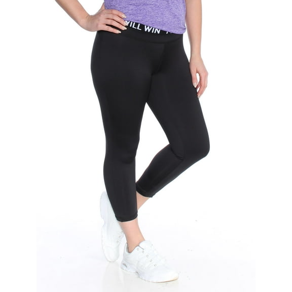 ENERGIE $34 Womens New 1040 Black Printed Skinny Active Wear Leggings L B+B