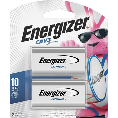ENERGIZER Lithium CRV3 3000mAh 3V Battery, 2-pack