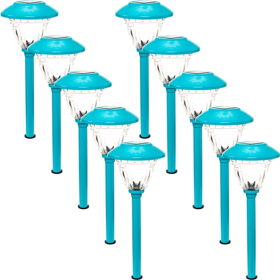 ENERGIZER NEW Stainless Steel LED Solar Stake Path Light Set (10 Pack)