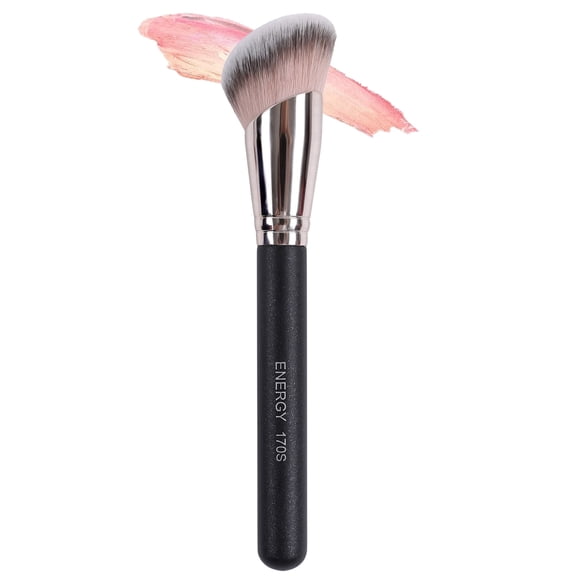 Energy+ 170S Angled Brush for Contour Foundation & Blush, Black, Large