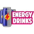 thumbnail image 1 of ENERGY DRINKS 8" Concession Decal sign cart trailer stand sticker equipment, 1 of 3