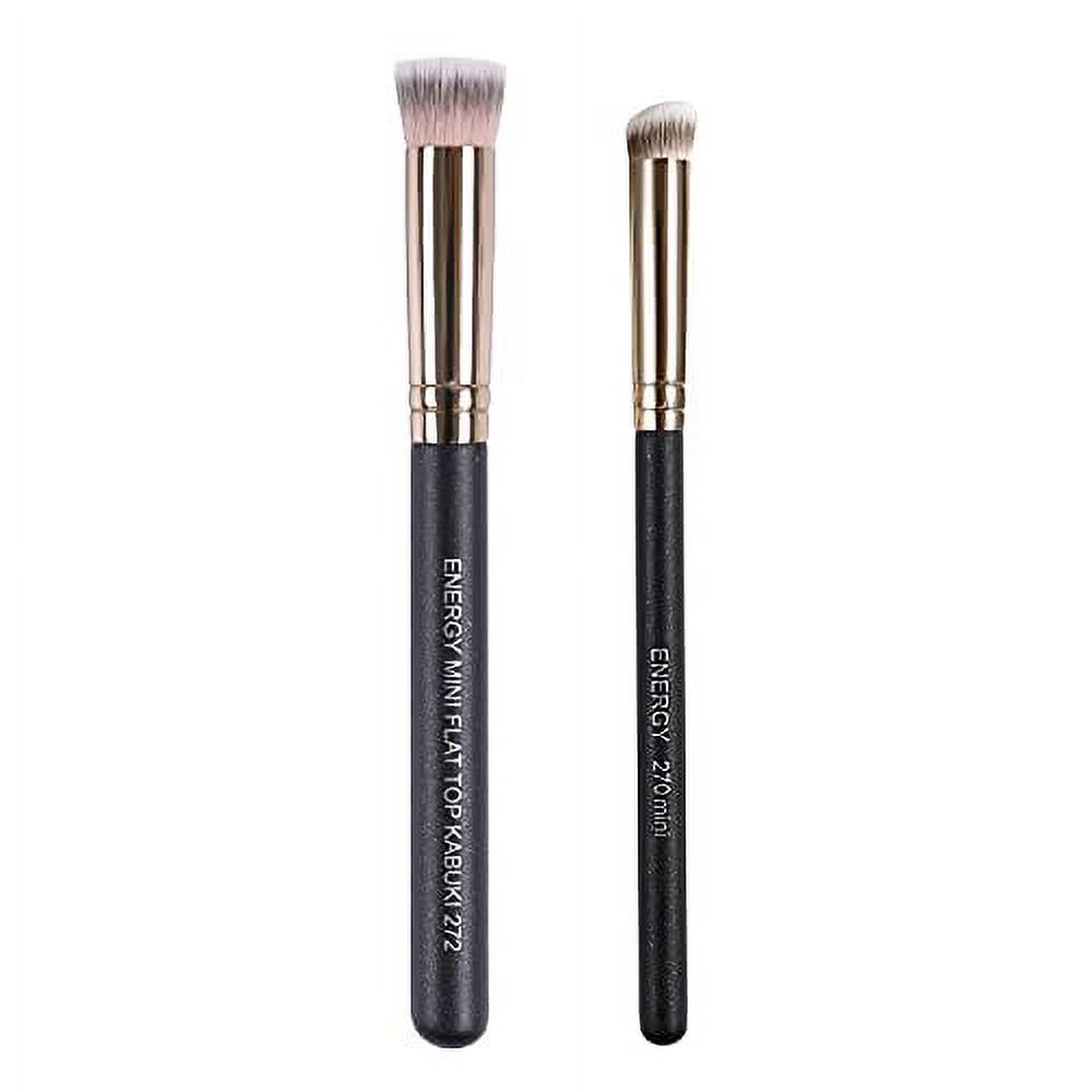 ENERGY Kabuki Brushes Set Mini Flat Top Kabuki Brush and Slant