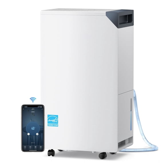 ENERGY STAR Dehumidifier, 4500 Sq.Ft, 52 Pints/Day, WiFi Control, 5.7L Tank Dual Drainage for Basement Bedroom