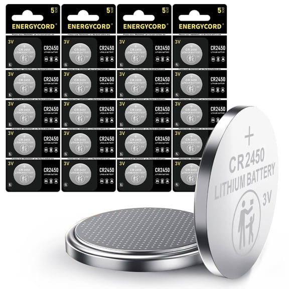 ENERGYCORD 20 Pack CR2450 3V Lithium Coin Battery