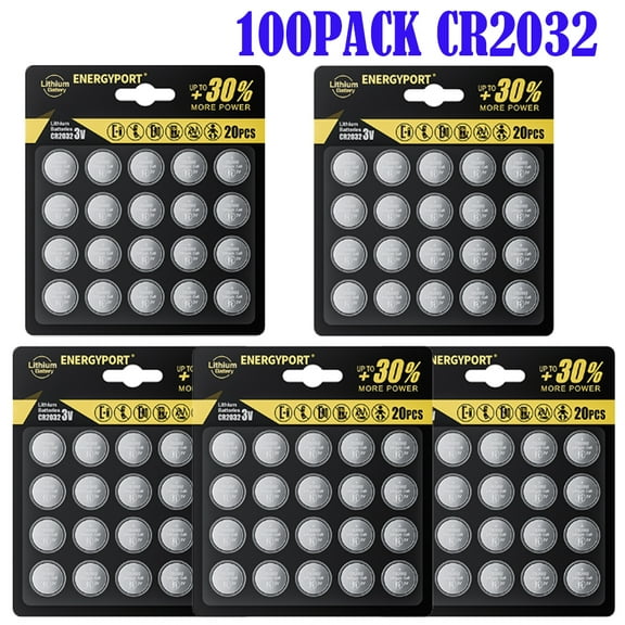 ENERGYPORT CR2032 3 Volt  Lithium Coin Cell Battery 100 Pack