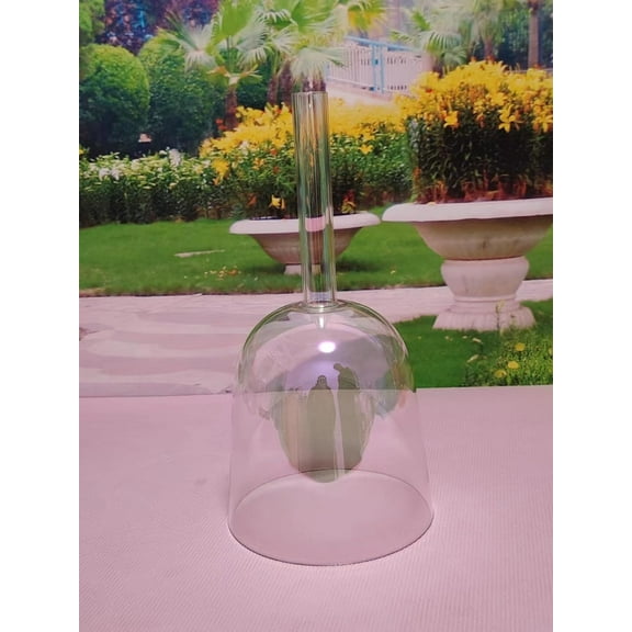 ENERGYSOUND Cosmic Light Handle Clear G Throat Chakra Quartz Crystal Singing Bowl 5.5 inch