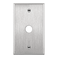 thumbnail image 1 of ENERLITES 0.625" Diameter Hole Phone Cable Metal Wall Plate, Corrosive Resistant, Size 1-Gang 4.50" x 2.76", 430 Stainless Steel, UL Listed, Silver,7761, 1 of 5