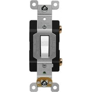 ENERLITES 20 Amp Heavy Duty Toggle Light Switch, Single Pole, 20A 120/277V, Grounding Screw, Commercial Grade, UL Listed, 81201-W, White