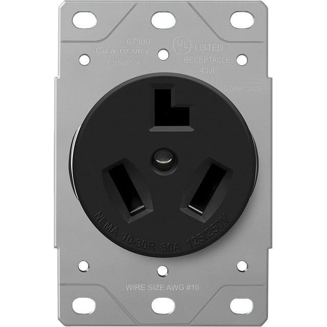 ENERLITES 30A Dryer Receptacle, Outlet for Electric Dryers, NEMA 1030R