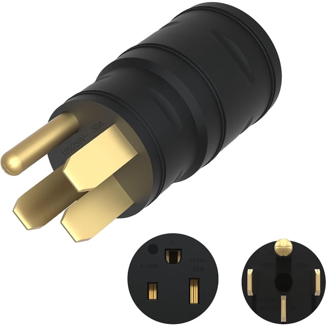 ENERLITES 4 Male Plug to 50 Amp 3 Prong Female Power Adaptor NEMA 14 ...