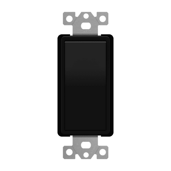 ENERLITES 4-Way Decorator Paddle Rocker Light Switch, Clamp Down Wiring, Grounding Screw, Residential Grade, 15A 120V/277V, UL Listed, 94150-BK, Black