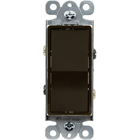 ENERLITES 4-Way Decorator Paddle Rocker Light Switch, Gloss Finish, Clamp Down Wiring, Grounding Screw, Residential Grade, 15A 120V/277V, UL Listed, 94150-BR, Brown