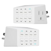 ENERLITES Indoor Plug-in 8-Hour Indoor Plug-in Timer for Electrical Outlets 2 Pack