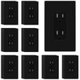 thumbnail image 1 of ENERLITES Black Decorator Receptacle with Screwless Wall Plate, Residential Grade Wall Outlet, 15A 125V, Self-Grounding, 2-Pole, 3-Wire, 5-15R, UL Listed, 61502-TR-BKSID, 40 Pack, Tamper Resistant, 1 of 6