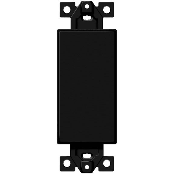 ENERLITES Blank Adapter Insert for Decorator Wall Plates, Unbreakable Polycarbonate Thermoplastic, ETL Listed, 6001-BK, Black (Pack of 1)