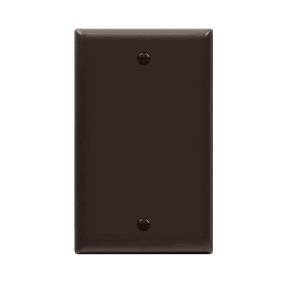 ENERLITES Blank Cover Wall Plate, Gloss Finish, Standard Size 1-Gang, Polycarbonate Thermoplastic, 8801-BR, Brown