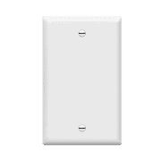 ENERLITES Blank Cover Wall Plate, Gloss Finish, Standard Size 1-Gang, Polycarbonate Thermoplastic, 8801-W, White