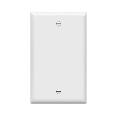 ENERLITES Blank Cover Wall Plate, Gloss Finish, Standard Size 1-Gang, Polycarbonate Thermoplastic, 8801-W, White
