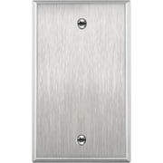 ENERLITES Blank Device Metal Wall Plate, Corrosion Resistant, Size 1-Gang 4.50" x 2.76", UL Listed, 7701, 430 Stainless Steel, Silver