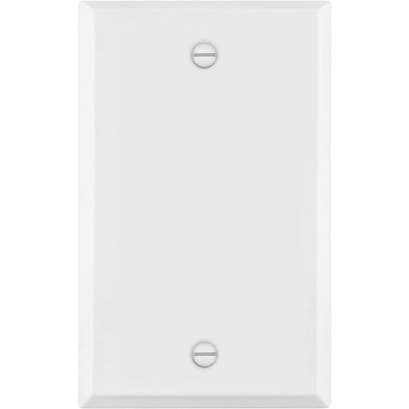 ENERLITES Blank Device Metal Wall Plate, Corrosion Resistant, Standard Size 1-Gang 4.50" x 2.76", 430 Stainless Steel, 7701-WM, White Matte
