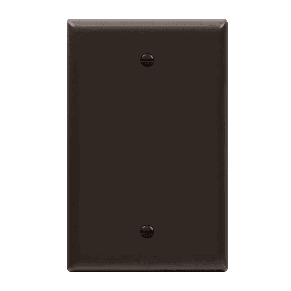 ENERLITES Blank Device Wall Plate, Mid-Size 1-Gang, Unbreakable Polycarbonate Thermoplastic, UL Listed, 8801M-BR, Brown