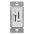 thumbnail image 1 of ENERLITES Ceiling Fan Control and LED Dimmer Light Switch, 2.5A Single Pole. 300W Incandescent Load, No Neutral Wire Required, 17001-F3-W, White, 1 of 6