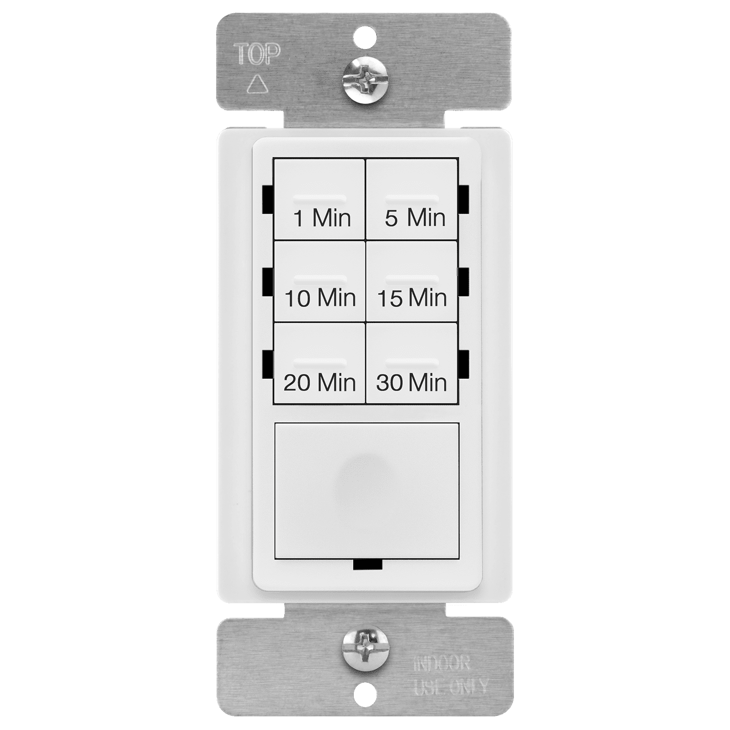 ENERLITES Countdown Timer Switch for Bathroom Fans / Lights, 1-5-10-15-20-30 Min Settings, Manual Override, Always On Blue LED, Neutral Wire Required, UL Listed, White