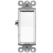 ENERLITES Decorator Light Switch, Paddle Rocker Switch, Gloss Finish, 3-Way or Single Pole, 15A 120-277V, Grounding Screw, Residential Grade, UL Listed, 93150-W, White