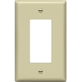 thumbnail image 1 of ENERLITES Decorator Light Switch / Receptacle Outlet Wall Plate, Gloss Finish, Midway Size 1-Gang, Polycarbonate Thermoplastic, 8831M-I, Ivory, 1 of 5