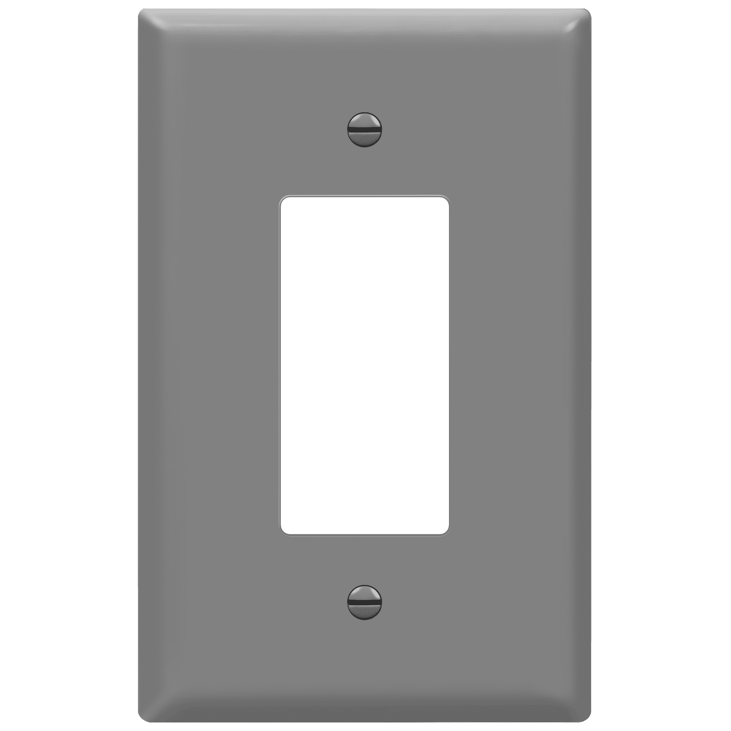 ENERLITES Decorator Light Switch / Receptacle Outlet Wall Plate, Gloss Finish, Oversized 1-Gang, Unbreakable Polycarbonate, Gray