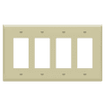 thumbnail image 1 of ENERLITES Decorator Light Switch or Receptacle Outlet Wall Plate, Gloss Finish, Size 4-Gang, Unbreakable Polycarbonate Thermoplastic, UL Listed, 8834-I, Ivory, 1 of 5