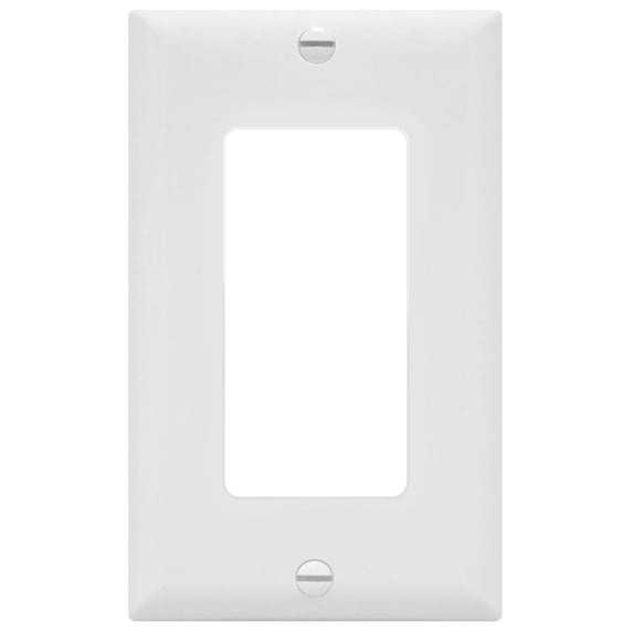 ENERLITES Decorator Light Switch / Receptacle Outlet Wall Plate, Glossy Finish, Size 1-Gang, Unbreakable Polycarbonate Thermoplastic, UL Listed, White