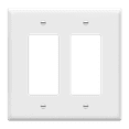 thumbnail image 1 of ENERLITES Decorator Light Switch or Receptacle Outlet Wall Plate, Mid-Size 2-Gang 4.88" x 4.92", Polycarbonate Thermoplastic, UL Listed, 8832M-W, White, 1 of 3