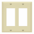 thumbnail image 1 of ENERLITES Decorator Light Switch or Receptacle Outlet Wall Plate, Size 2-Gang, Unbreakable Polycarbonate Thermoplastic, UL Listed, 8832-A, Almond, 1 of 5