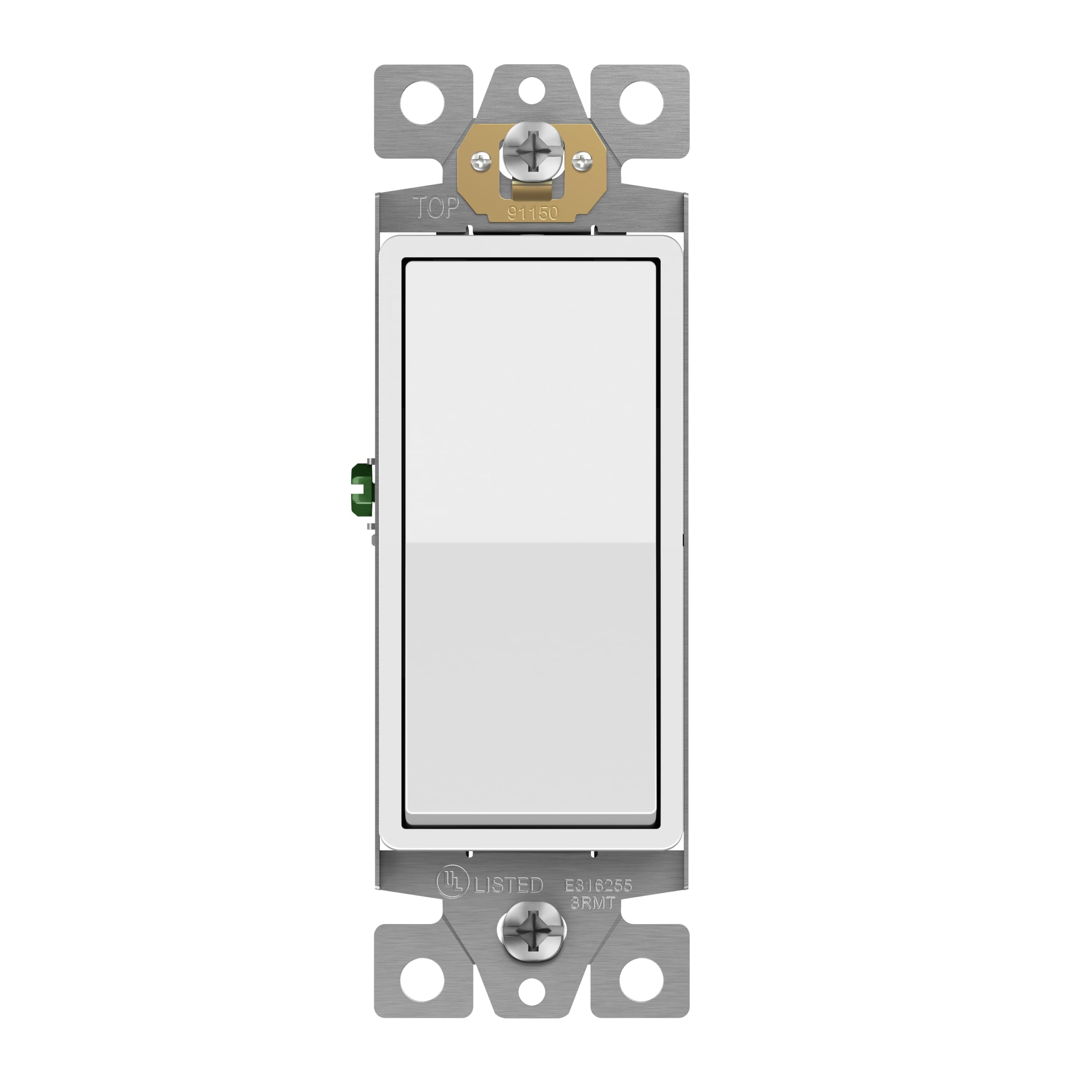 ENERLITES Decorator On/Off Paddle Light Switch, Single Pole, 15A 120V ...