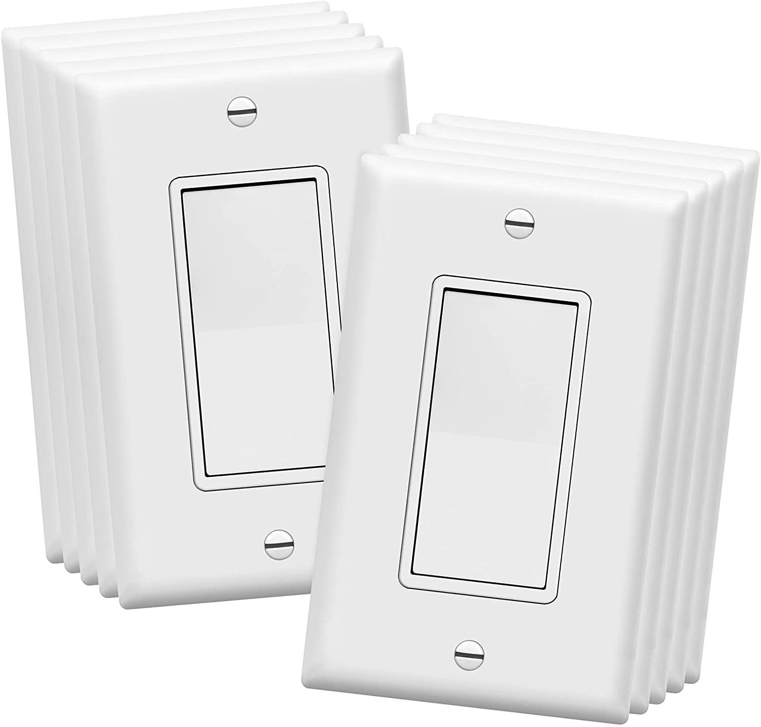 ENERLITES 15A 120V/277V Decorator On/Off Paddle Light Switch, Single ...