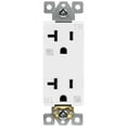 thumbnail image 1 of ENERLITES Decorator Receptacle, Tamper-Weather-Resistant, Commercial Grade Outdoor Outlet, Self-Grounding, 20A 125VAC, 2-Pole 3-Wire, 5-20R, UL Listed, 62060-TWR-W, White, 1 of 3