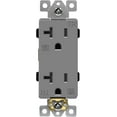 thumbnail image 1 of ENERLITES Decorator Receptacle, Tamper-Weather-Resistant, Residential/Commercial Grade Outdoor Outlet, Self-Grounding, 2-Pole, 3-Wire, 5-20R, 20A 125V, UL listed, 62060-TWR-GY, Gray, 1 of 5