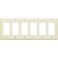thumbnail image 1 of ENERLITES Decorator Switch Cover, Six Gang Outlet Wall Plate, Mid-Size 6-Gang, Unbreakable Polycarbonate Thermoplastic, UL Listed, 8836M-LA, Light Almond, 1 of 4