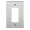 thumbnail image 1 of ENERLITES Decorator Switch or Outlet Metal Wall Plate, 430 Stainless Steel, Corrosion Resistant, Mid-Size 1-Gang, UL Listed, 7731M, Silver, 1 of 5